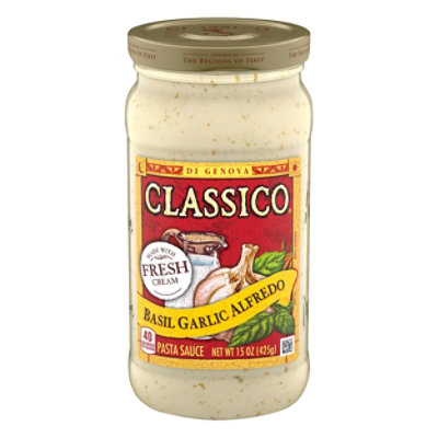 Classico Pasta Sauce Basil Garlic Alfredo - 15 Oz