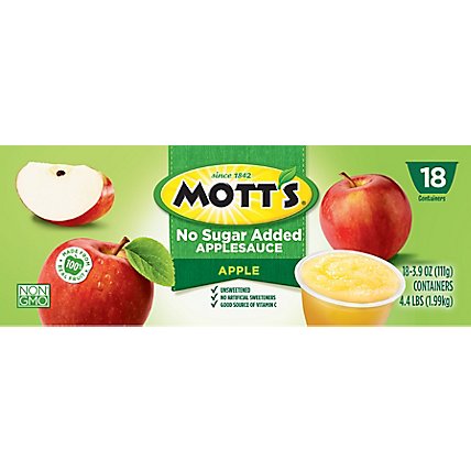 Motts Apple Sauce Unsweetened Tub - 70.2 Oz - Image 2