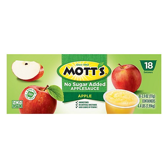 Motts Apple Sauce Unsweetened Tub - 70.2 Oz