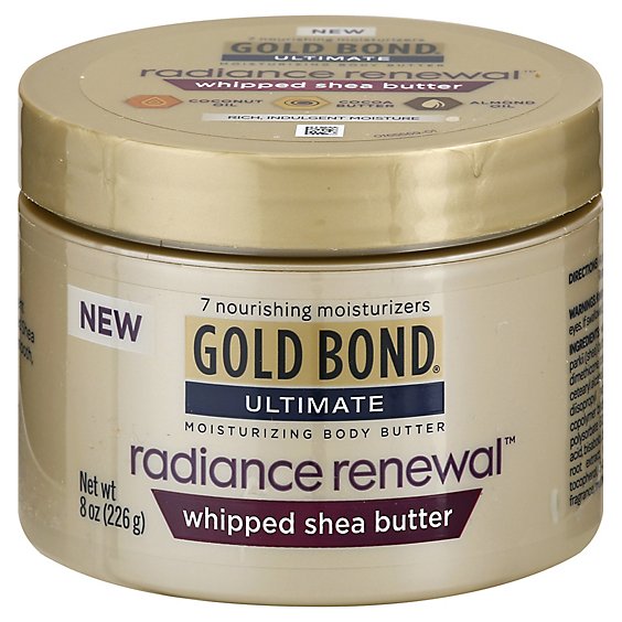 Gold Bond Ultimate Radiance Renewal Body Butter Whipped Shea Butter - 8 Oz