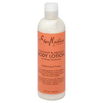 SheaMoisture Body Lotion Brightening & Toning Coconut & Hibiscus - 13 Fl. Oz.