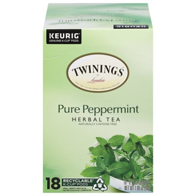 Twinings Herbal Tea K Cup Pods Pure Peppermint - 18-0.11 Oz