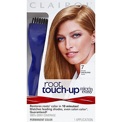 Clairol Nice & Easy Hair Color Permanent Root Touch Up Dark Blonde 7 - Each - Image 2