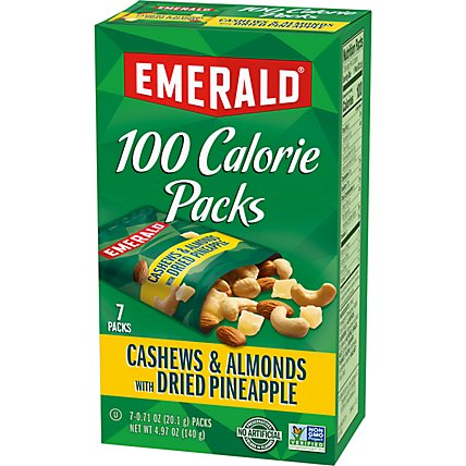 Emerald 100 Calorie Packs Cashew & Almonds With Dried Pineapple - 7-0.71 Oz - Image 4