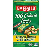 Emerald 100 Calorie Packs Cashew & Almonds With Dried Pineapple - 7-0.71 Oz