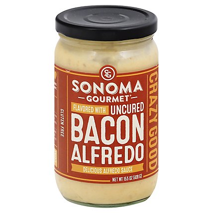 Sonoma Gourmet Pasta Sauce Alfredo Bacon - 13.5 Oz - Image 3