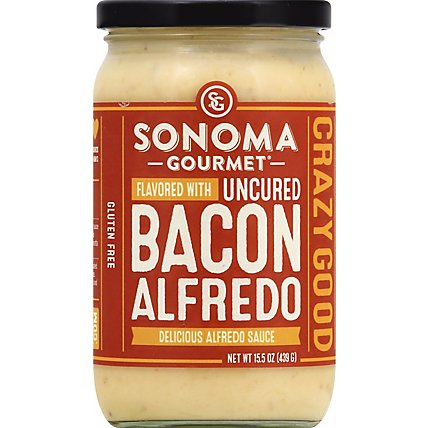 Sonoma Gourmet Pasta Sauce Alfredo Bacon - 13.5 Oz - Image 2