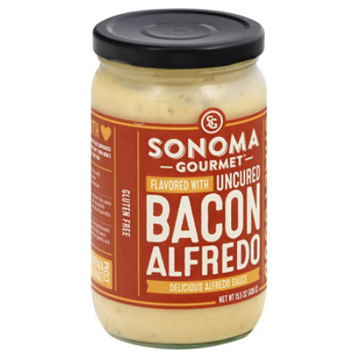 Sonoma Gourmet Pasta Sauce Alfredo Bacon - 13.5 Oz