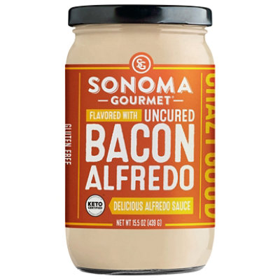 Sonoma Gourmet Pasta Sauce Alfredo Bacon - 13.5 Oz