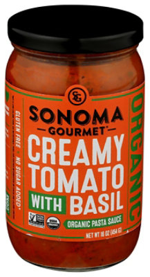 Sonoma Gourmet Marinara Crmy Tom Basil - 16 Oz