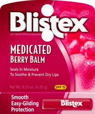 Blistex Lip Protectant/Sunscreen Medicated Berry Balm SPF 15 - 0.15 Oz - Image 2