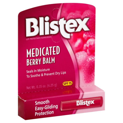 Blistex Lip Protectant/Sunscreen Medicated Berry Balm SPF 15 - 0.15 Oz