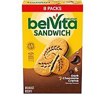 belVita Sandwich Breakfast Biscuit Dark Chocolate Creme 8 Count - 14.08 Oz