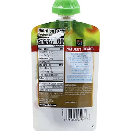 Natures Heart Organic Baby Food 6+ Months Apple Kale & Fig - 3.5 Oz - Image 3