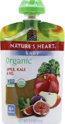 Natures Heart Organic Baby Food 6+ Months Apple Kale & Fig - 3.5 Oz - Image 2