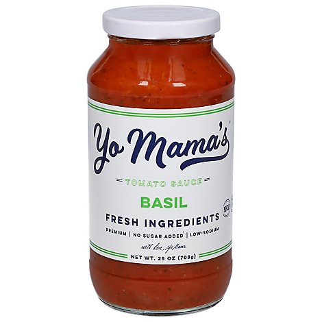 Yo Mamas Foods Tomato Sauce Bellisima Basil - 25 Oz