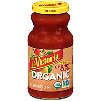 La Victoria Organic Salsa Chunky Medium - 16 Oz - Image 3