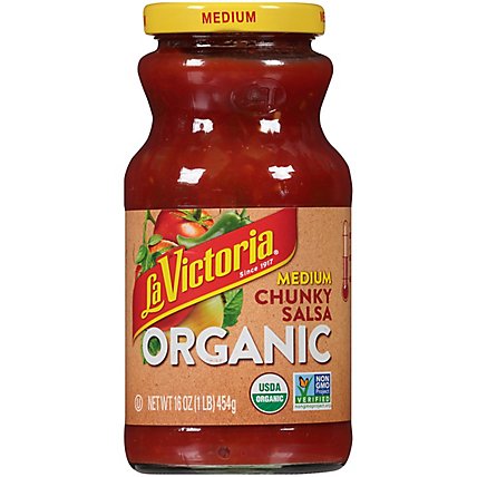 La Victoria Organic Salsa Chunky Medium - 16 Oz - Image 2