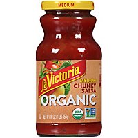 La Victoria Organic Salsa Chunky Medium - 16 Oz - Image 2