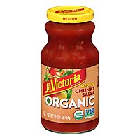 La Victoria Organic Salsa Chunky Medium - 16 Oz - Image 1