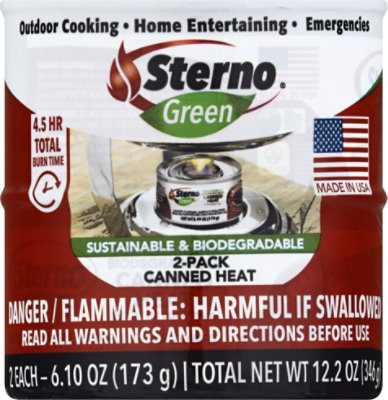 Sterno Green Canned Heat - 2-6.10 Oz - Image 2