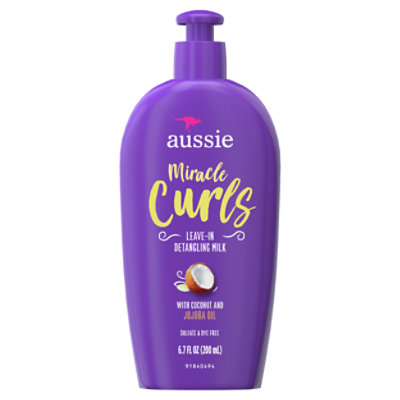 Aussie Miracle Curls with Coconut Oil Paraben Free Detangling Milk Treatment - 6.7 Fl. Oz. - Image 1