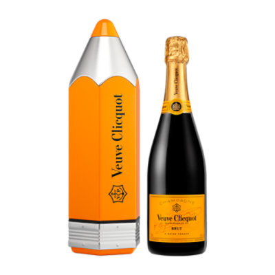 Veuve Clicquot Champagne Yellow Label Pencil Gift Pack - 750 Ml