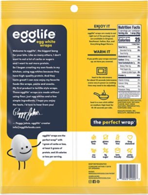 Egglife Original Egg White Wraps 6ct - 6 Oz - Albertsons