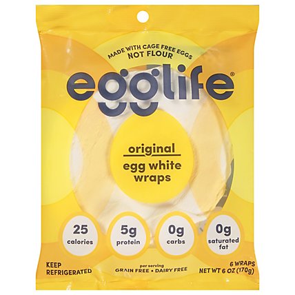 Egglife Original Egg White Wraps 6ct - 6 Oz - Image 1