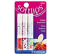 Softlips Lip Balm Multi Flavors - 3-.07 Oz