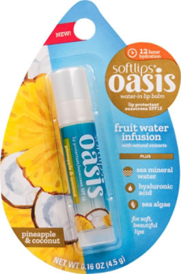 Softlips Oasis Pineapple Coconut - .16 Oz - Image 2