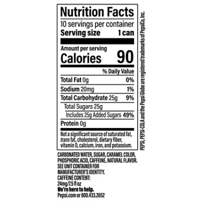 Pepsi Real Sugar - 10-7.5 Fl. Oz. - Image 3