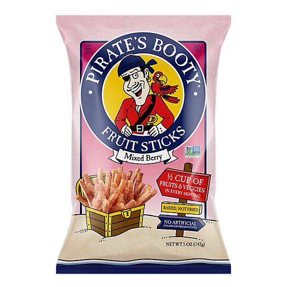 Pirate's Booty Mixed Berry Fruit Sticks - 5 Oz