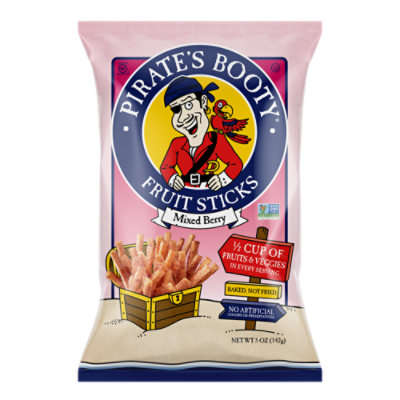Pirate's Booty Mixed Berry Fruit Sticks Grocery Size Bag - 5 Oz