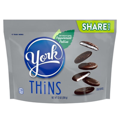 York Thins Dark Chocolate Peppermint Patties Candy Share Pack - 7.2 Oz - Image 2