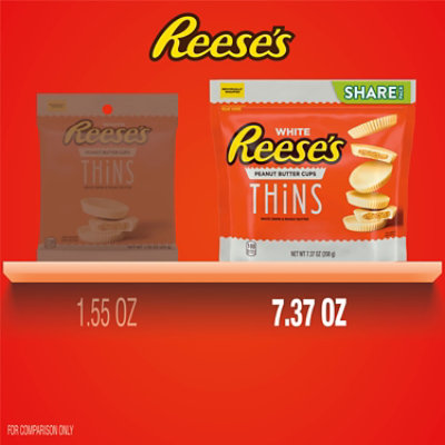 Reeses Thins White Creme Peanut Butter Cups Candy Share Pack - 7.37 Oz - Image 5