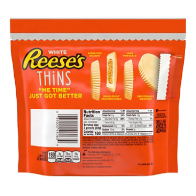 Reeses Thins White Creme Peanut Butter Cups Candy Share Pack - 7.37 Oz - Image 2