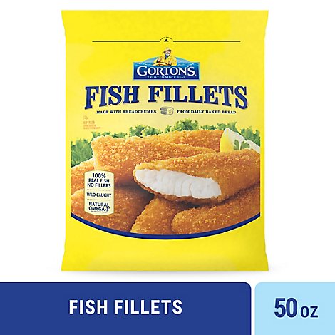 Gortons Fish Fillets Crunchy Breaded - 50 Oz
