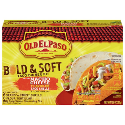 Old El Paso Dinner Kit Taco Bold & Soft Nacho Cheese - 12.6 Oz - Image 3