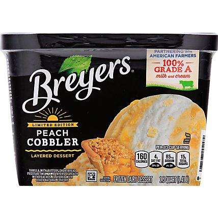 Breyers Ice Cream Peach Cobbler Caramel Apple Pie - 1.5 Quart - Image 6