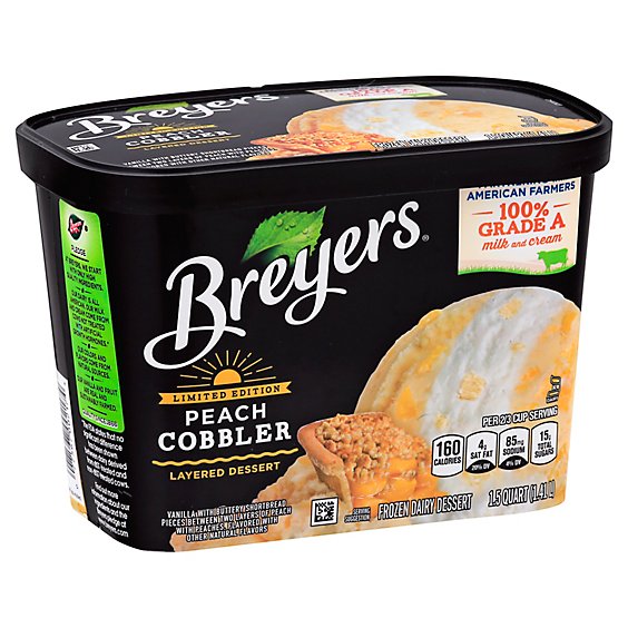 Breyers Ice Cream Peach Cobbler Caramel Apple Pie - 1.5 Quart