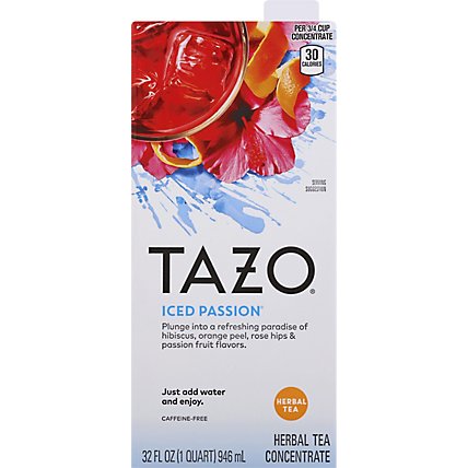 TAZO Tea Concentrated Herbal Tea Iced Passion - 32 Fl. Oz. - Image 1