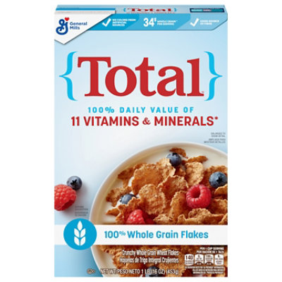Total Cereal Wheat Flakes Crunchy Whole Grain - 16 Oz