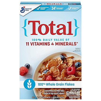 Total Cereal Wheat Flakes Crunchy Whole Grain - 16 Oz - Image 2
