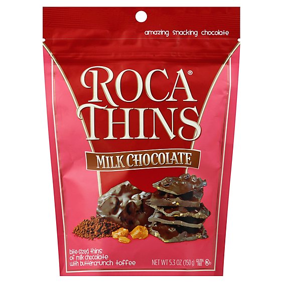 ROCA Thins Bite Sized Buttercrunch Toffee Milk Chocolate - 5.3 Oz