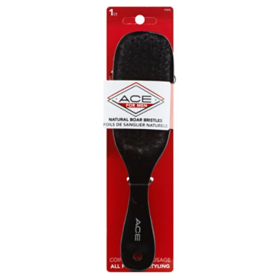 ACE For Men Hairbrush Natural Boar Bristles All Purpose Styling - Each - Image 1