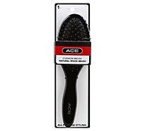 ACE Hairbrush Cushion Natural Wood All Purpose Styling - Each