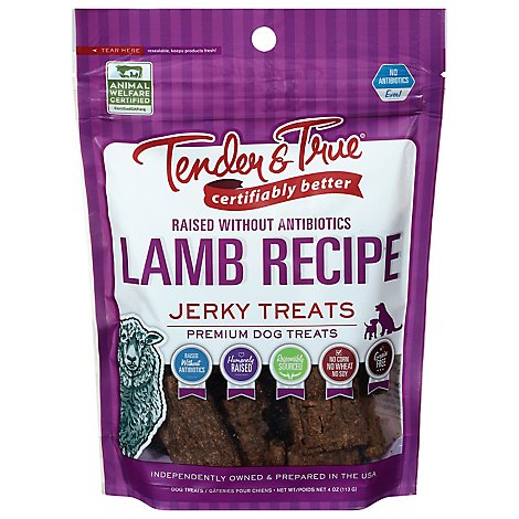 Tender And True Dog Treat Lamb Jrky Org - 4 Oz