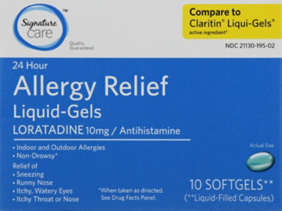 Signature Select/Care Allergy Relief Loratadine Softgel - 10 Count - Image 2