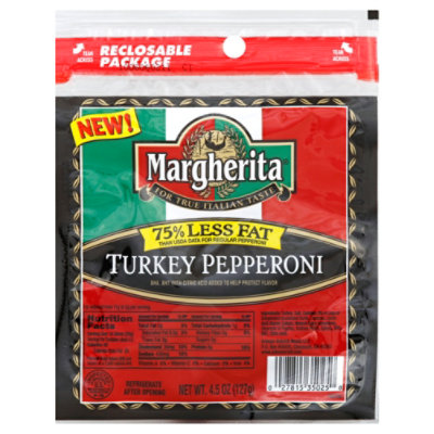 Margherita Turkey Pepperoni 75% Less Fat - 4.5 Oz - Image 1